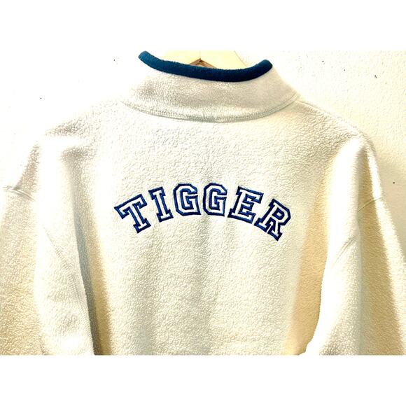 Vintage Tigger White 3/4 Zip Fleece SZ M Pooh 100 Acre Collection Jerry Leigh - Picture 5 of 10